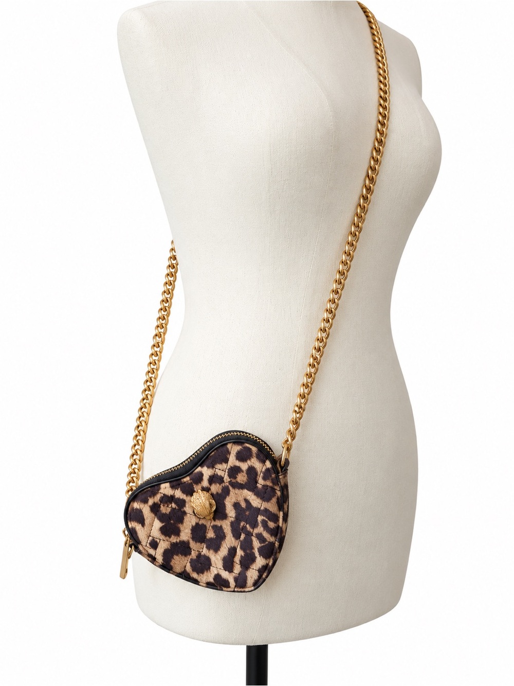 Kurt Geinger Leopard Heart Crossbody Bag - Picture 2 of 3